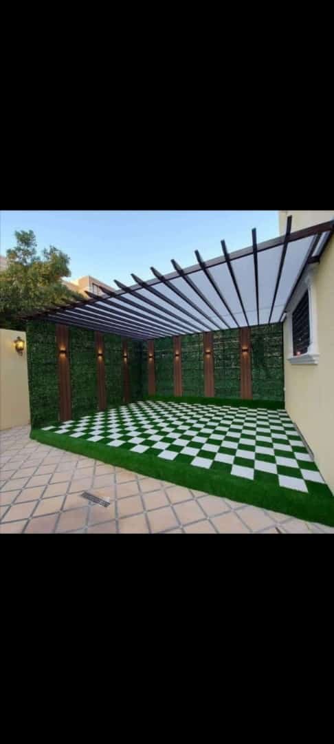 برجولات خشبية وحديدية — معاينة ميدانية مسبقة